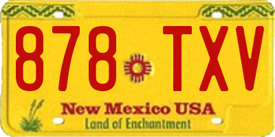 NM license plate 878TXV
