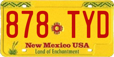 NM license plate 878TYD