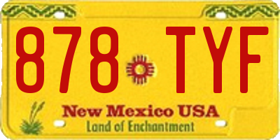 NM license plate 878TYF