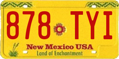 NM license plate 878TYI