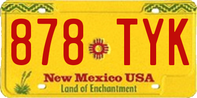 NM license plate 878TYK