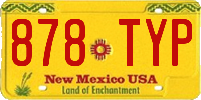 NM license plate 878TYP
