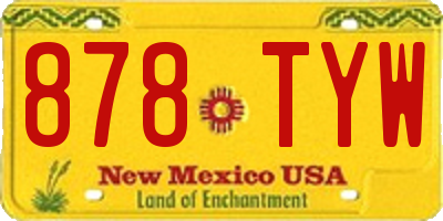 NM license plate 878TYW