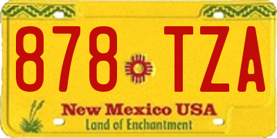 NM license plate 878TZA