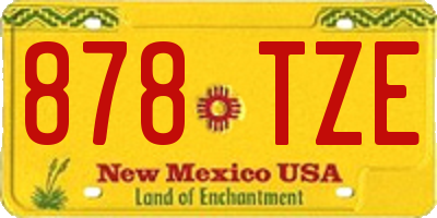 NM license plate 878TZE