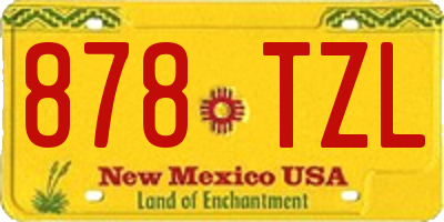 NM license plate 878TZL