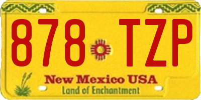 NM license plate 878TZP