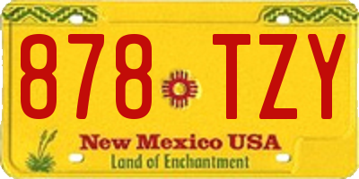 NM license plate 878TZY