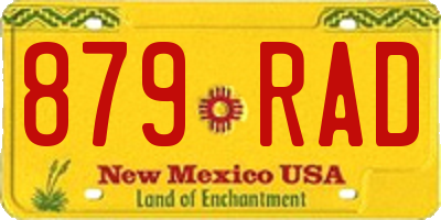 NM license plate 879RAD