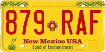 NM license plate 879RAF