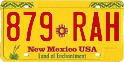 NM license plate 879RAH