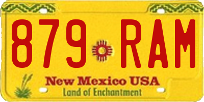 NM license plate 879RAM