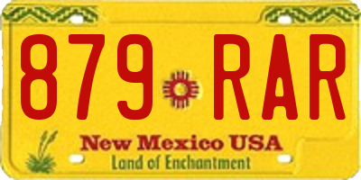 NM license plate 879RAR