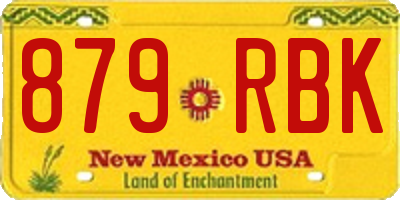 NM license plate 879RBK