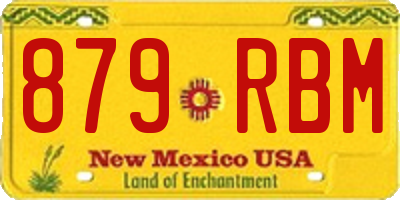 NM license plate 879RBM