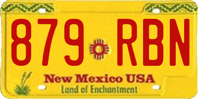 NM license plate 879RBN