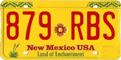 NM license plate 879RBS