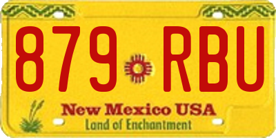 NM license plate 879RBU