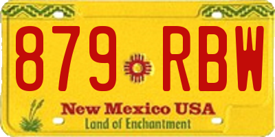 NM license plate 879RBW