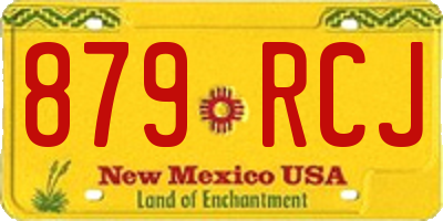 NM license plate 879RCJ
