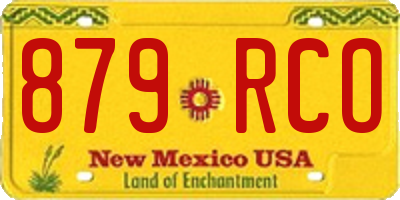 NM license plate 879RCO