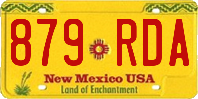 NM license plate 879RDA