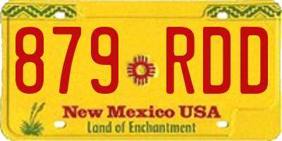 NM license plate 879RDD
