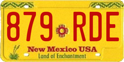 NM license plate 879RDE