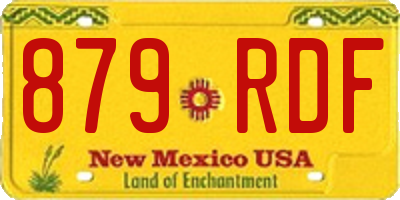 NM license plate 879RDF