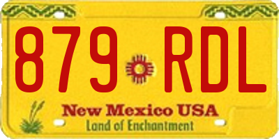 NM license plate 879RDL