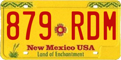 NM license plate 879RDM