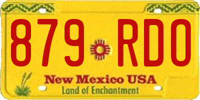 NM license plate 879RDO