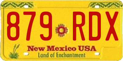 NM license plate 879RDX