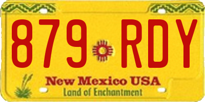 NM license plate 879RDY