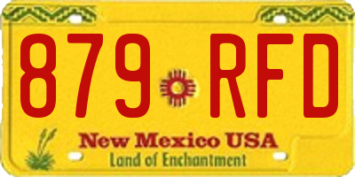 NM license plate 879RFD