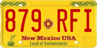 NM license plate 879RFI