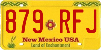 NM license plate 879RFJ