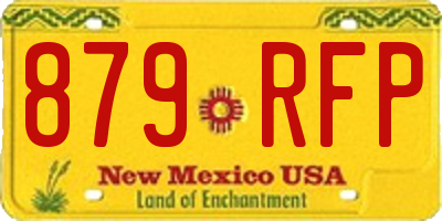 NM license plate 879RFP