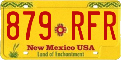 NM license plate 879RFR