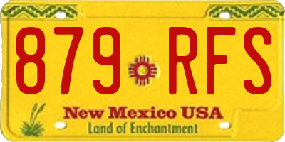 NM license plate 879RFS