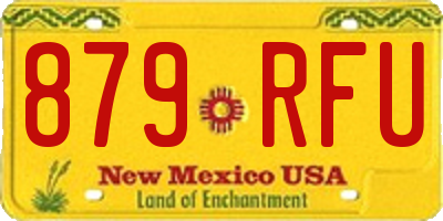 NM license plate 879RFU