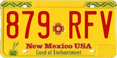 NM license plate 879RFV