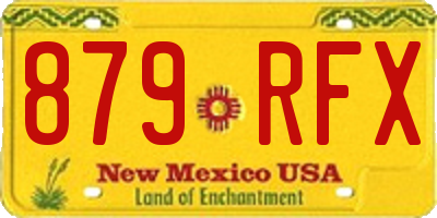 NM license plate 879RFX