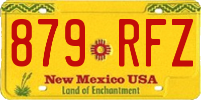 NM license plate 879RFZ