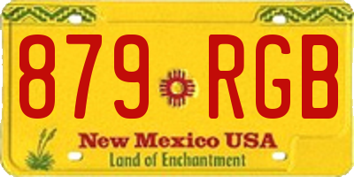 NM license plate 879RGB