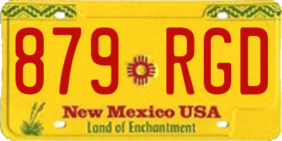 NM license plate 879RGD
