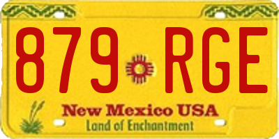 NM license plate 879RGE