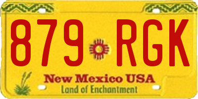 NM license plate 879RGK