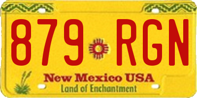 NM license plate 879RGN