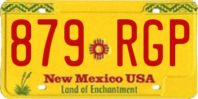 NM license plate 879RGP